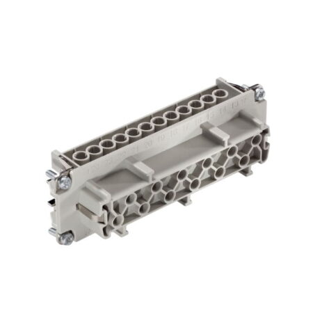 10197000, EPIC H-BE 24 BS, INSERTO RECTANGULAR HEMBRA 24P+T PINES (1-24), CONEXIÓN ATORNILLADA CON PROTECCIÓN DE HILO