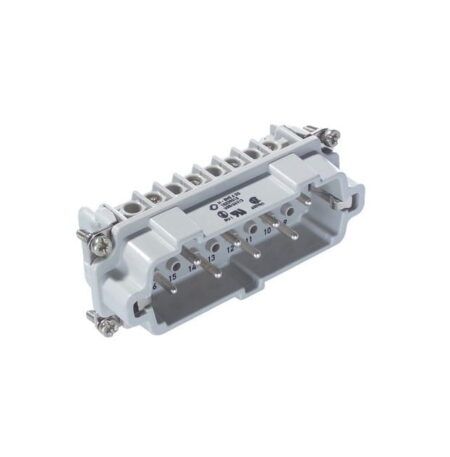 10239010, EPIC H-BVE 6 SS, INSERTO RECTANGULAR MACHO ALTA TENSIÓN CUENTAN CON 2 CONTACTOS DE CONMUTACIÓN (6+2 PINES), CONEXIÓN ATORNILLADA CON PROTECCIÓN DE HILO