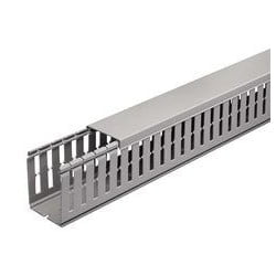 AD-0L. CANALETA RANURADA 25X25MM 2MT. GRIS