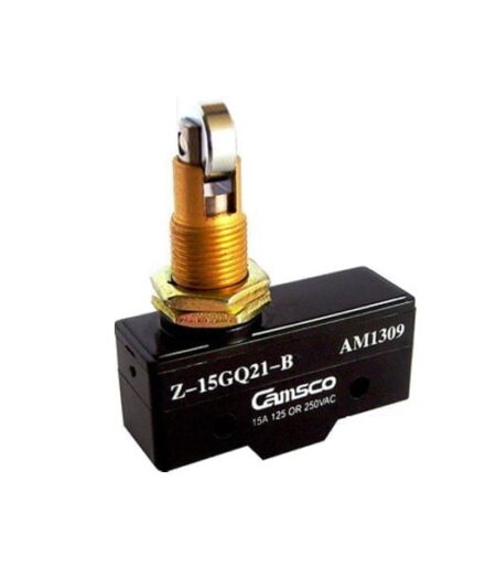 AM1309, Z-15GQ21-B – MICRO SWITCH PIVOTE C/ ROLDANA ACERO HORIZONTAL 1NA/NC 15A 250V, NEGRO