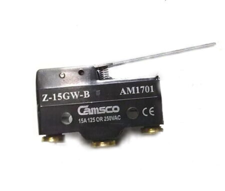 AM1701, Z-15GW-B- MICRO SWITCH PALANCA LARGA 1NA/NC 15A 250V, NEGRO
