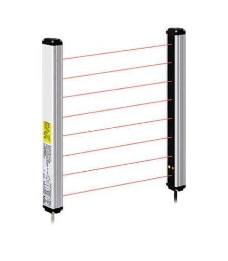 BW20-08, SENSOR DE ÁREA TIPO BARRERA, ALC. 0.1-7M, NPN NA, 12-24VDC, 8 EJES OPTICOS, CABLE 3MT, IP65