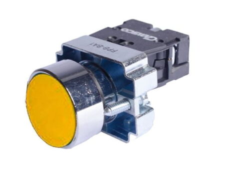 FPB-BA1 Y, PULSADOR METALICO RASANTE AMARILLO 1NA DIAM. 22MM FPB-BA1 Y, PULSADOR METALICO RASANTE AMARILLO 1NA DIAM. 22MM