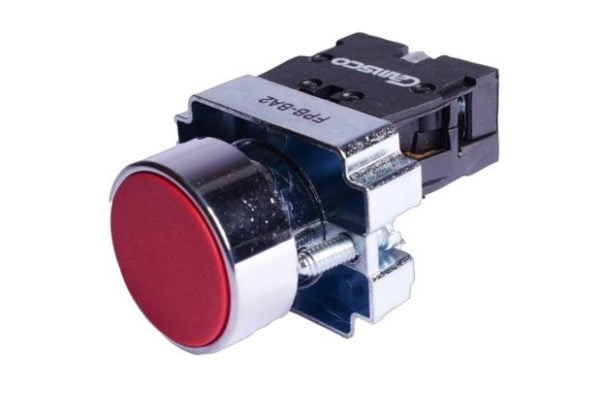 FPB-BA2 R. PULSADOR METALICO ROJO