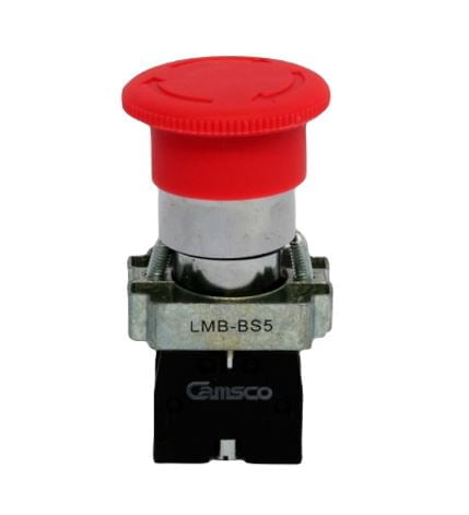 LMB-BS5. PULSADOR METALICO DE EMERGENCIA ROJO TIPO HONGO