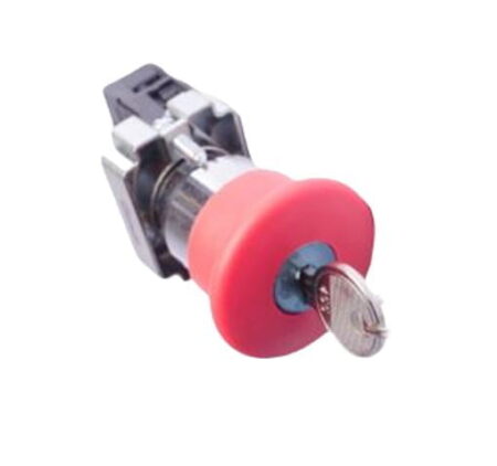 LMB-BX5, PULSADOR METALICO DE EMERGENCIA ROJO TIPO HONGO, CABEZAL 40MM, DIAM. 22MM, 1NC, C/ RETENCION-LLAVE LMB-BX5, PULSADOR METALICO DE EMERGENCIA ROJO TIPO HONGO, CABEZAL 40MM, DIAM. 22MM, 1NC, C/ RETENCION-LLAVE