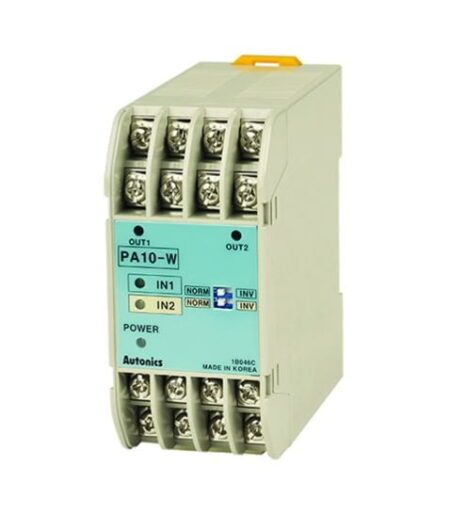 PA10-W, CONTROLADOR P/ SENSOR, IN: 2 NPN NA, OUT: 2 RELE NA/NC, RIEL DIN, 100-240VAC PA10-W, CONTROLADOR P/ SENSOR, IN: 2 NPN NA, OUT: 2 RELE NA/NC, RIEL DIN, 100-240VAC