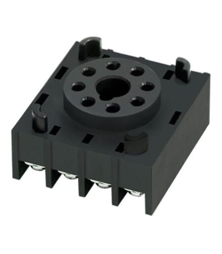 PG-08, BASE DE 8 PINES PARA MONTAJE EN PANEL