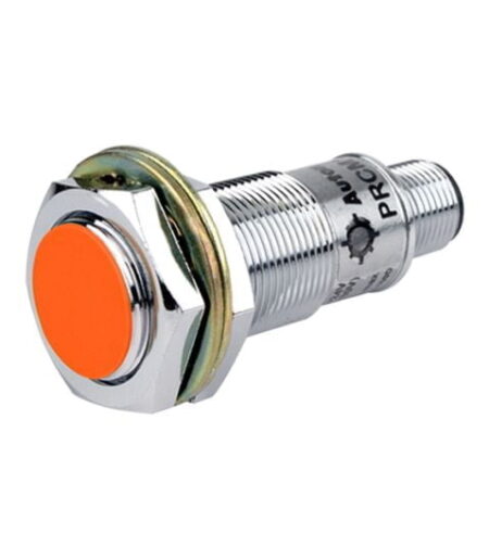 PRCM18-5DP, SENSOR INDUCTIVO RASANTE M18, ALC. 5MM, PNP NA, 3 HILOS, 12-24VDC, CONEX. M12, IP67