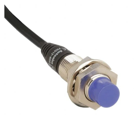 PRD12-8DP, SENSOR INDUCTIVO NO RASANTE M12, ALC. 8MM, PNP NA, 3 HILOS, 12-24VDC, CABLE 2MT, IP67