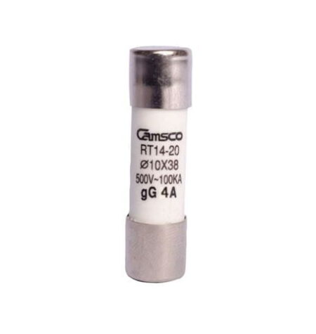 RT14-20 4A, FUSIBLE CILINDRICO 10X38MM, 4A 500V