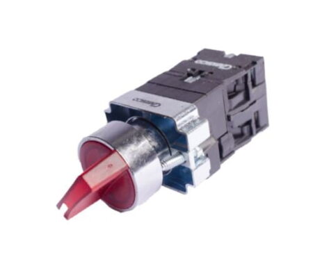 SKOS-BK2 R, SELECTOR METALICO LUMINOSO , 0-1, 2 POSICIONES FIJAS, 1NC, C/ LED ROJO 220VAC SKOS-BK2 R, SELECTOR METALICO LUMINOSO , 0-1, 2 POSICIONES FIJAS, 1NC, C/ LED ROJO 220VAC