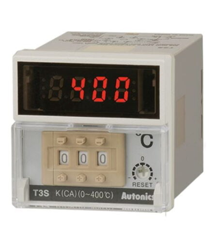 T3S-B4RJ4C, CONTROLADOR DE TEMPERATURA DIGITAL/ANALOGICO 48X48MM, 3DIG, IN: «J», OUT: RELE, 0-399°C, 100-240VAC