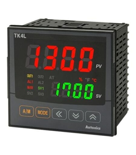 TK4L-B4CR, CONTROLADOR DE TEMPERATURA DIGITAL 96X96MM, 2 DISPLAY, 4DIG, OUT1: 4-20 MA/SSR, OUT2: RELE, 2 ALARMAS, COMUN. RS-485, 100-240VAC