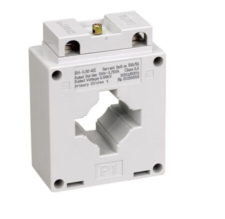 BH-0.66 40I 500/5A, TRANSFORMADOR DE CORRIENTE 500/5A, VENTANA 42X11MM CLASE 0.2 ( 1 VUELTA )