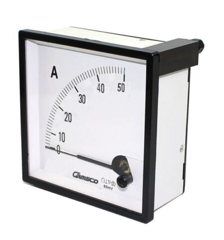 CA-72 50/5A, AMPERIMETRO ANALOGICO 72X72MM, RANGO 50/5A, CLASE 1.5 CA-72 50/5A, AMPERIMETRO ANALOGICO 72X72MM, RANGO 50/5A, CLASE 1.5