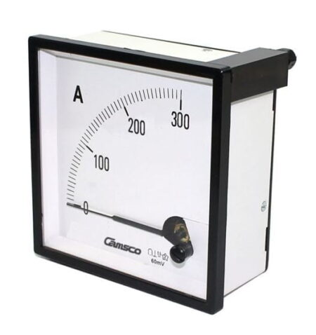 CA-96-300/5A, AMPERIMETRO ANALOGICO 96X96MM 0-300 CA