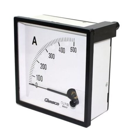 CA-96 500/5A, AMPERIMETRO ANALOGICO 96X96MM, RANGO 500/5A, CLASE 1.5 CA-96 500/5A, AMPERIMETRO ANALOGICO 96X96MM, RANGO 500/5A, CLASE 1.5