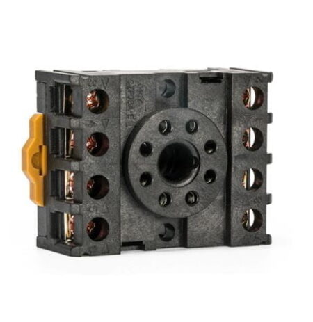 CZF08A-E, BASE DE 8 PINES P/ RIEL DIN CIRCULAR MOD. JQX, JTX, JMK