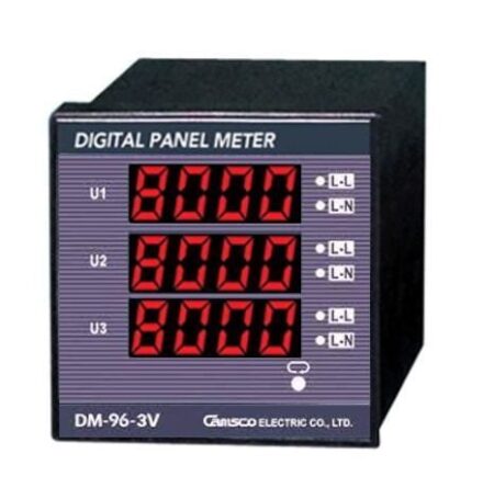 DM96-3V, VOLTIMETRO DIGITAL 96X96MM, 3 DISPLAY, 4DIG, RANGO: 50- 600VAC, ALIM. 110V-220V DM96-3V, VOLTIMETRO DIGITAL 96X96MM, 3 DISPLAY, 4DIG, RANGO: 50- 600VAC, ALIM. 110V-220V