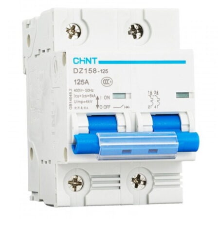 DZ158-125 2P 125A 10KA, INT. TERMOMAGNETICO 2X125A, 10KA, RIEL DIN DZ158-125 2P 125A 10KA, INT. TERMOMAGNETICO 2X125A, 10KA, RIEL DIN