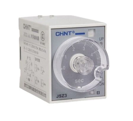 JSZ3 A-G 220VAC, TEMPORIZADOR ANALOGICO, ON DELAY, MULTI-RANGO (0.5-4)MIN/40MIN/4H/24H, 220VAC