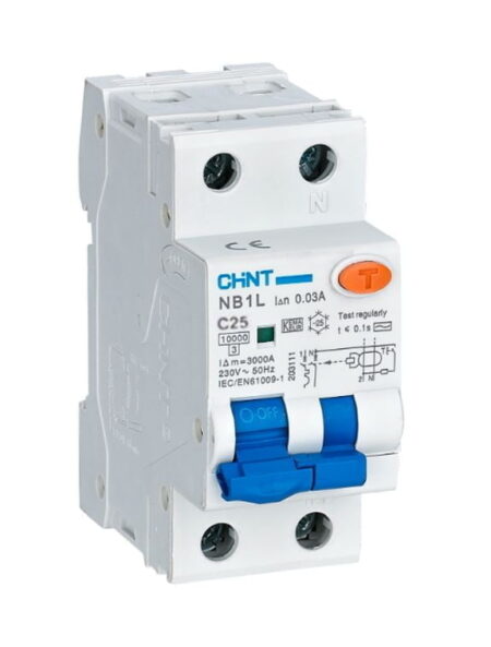 NB1L 1PN C25 30MA AC 10KA, INT. TERMOMAGNETICO C/ PROTECCION DIFERENCIAL 1P+N 25A 10KA 30MA, RIEL DIN NB1L 1PN C25 30MA AC 10KA, INT. TERMOMAGNETICO C/ PROTECCION DIFERENCIAL 1P+N 25A 10KA 30MA, RIEL DIN