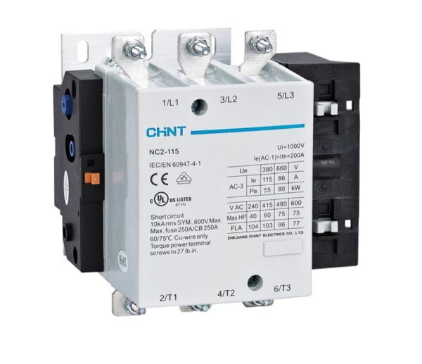 NC2-115A 220V 50/60HZ. CONTACTOR 115A