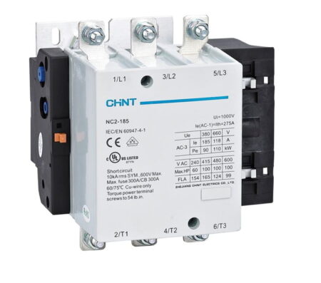NC2-185A 220V 50/60HZ, CONTACTOR 185A 90KW, 220VAC