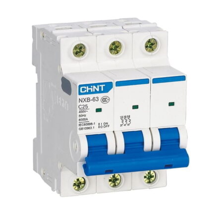 NXB-63 3P C25 6KA, INT. TERMOMAGNETICO 3X25A, 6KA, RIEL DIN NXB-63 3P C25 6KA, INT. TERMOMAGNETICO 3X25A, 6KA, RIEL DIN