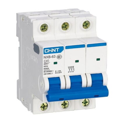 NXB-63 3P C40 6KA, INT. TERMOMAGNETICO 3X40A, 6KA, RIEL DIN