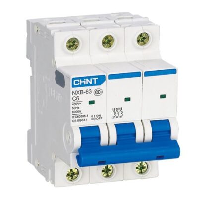 NXB-63 3P C6 6KA, INT. TERMOMAGNETICO 3X6A, 6KA, RIEL DIN