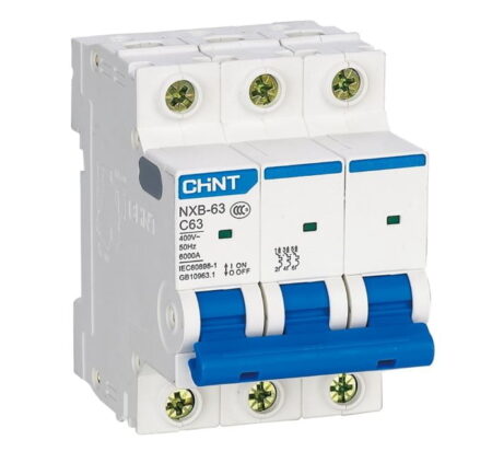 NXB-63 3P C63 6KA, INT. TERMOMAGNETICO 3X63A, 6KA, RIEL DIN