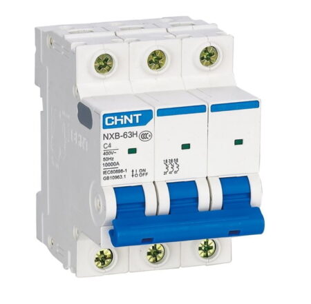 NXB-63H 3P C4 10KA, INT. TERMOMAGNETICO 3X4A, 10KA, RIEL DIN