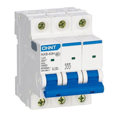 NXB-63H 3P C40 10KA, INT. TERMOMAGNETICO 3X40A, 10KA, RIEL DIN