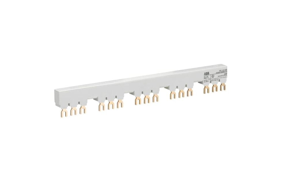 1SAM201906R1115, PS1-5-1-65 - BARRA COLECTORA TRIFASICA (BUSBAR) P/ 5 GUARDAMOTORES, ESPACIO P/ 1 BLOCK LATERAL