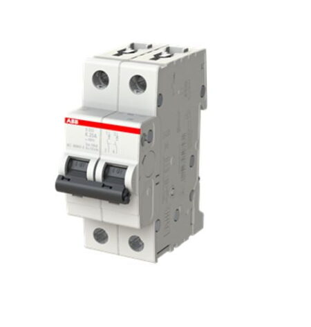 2CDS252001R0517, S202-K25 – INT. TERMOMAGNETICO 2X25A 20KA/230VAC, RIEL DIN