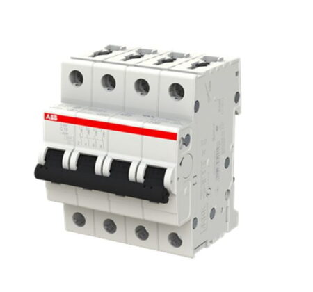 2CDS254001R0104, S204-C10 – INT. TERMOMAGNETICO 4X10A 20KA/230VAC, RIEL DIN