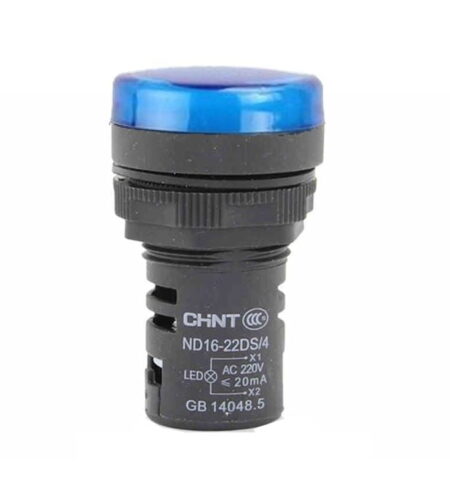 ND16-22DS/4 380VAC (AZ), PILOTO AZUL LUMINOSO LED 380VAC, DIAM. 22MM, MAT. PLASTICO