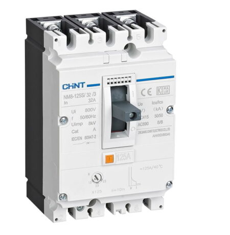 NM8-125S/32/3, INT. CAJA MOLDEADA NM8 TRIF. REG. 25.6-32A 415V/50KA