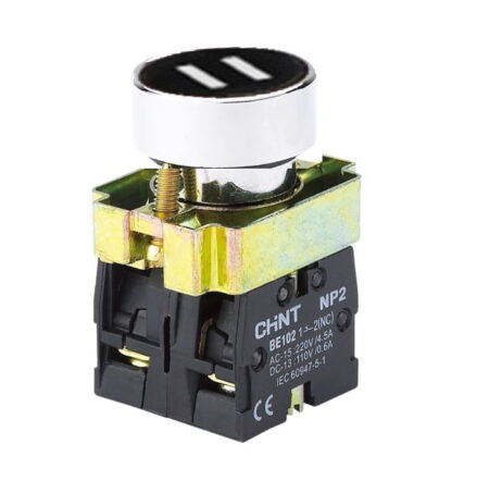 NP2-BA2365, PULSADOR METALICO RASANTE NEGRO (SIMBOLO 2 LÍNEAS)