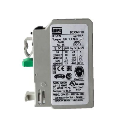 10356473, BCXMF10 – CONTACTO AUXILIAR 1NA, MONTAJE FRONTAL P/ CWM9-105 10356473, BCXMF10 – CONTACTO AUXILIAR 1NA, MONTAJE FRONTAL P/ CWM9-105