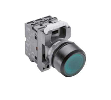 1SFA611100P1172, MP1-11G-7K – PULSADOR LUMINOSO MODULAR RASANTE PLASTICO VERDE, 1NA, DIAM. 22MM, LED 230VAC