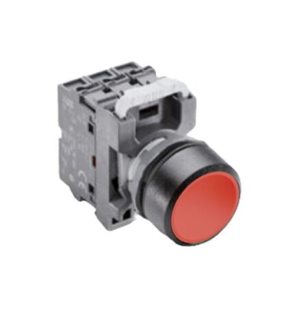 1SFA611101P1001, MP2-10R-K – PULSADOR MODULAR MANTENIDO RASANTE PLASTICO ROJO, 1NC, DIAM. 22MM