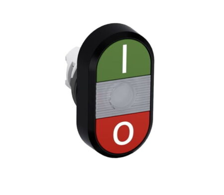 1SFA611131P1108, MPD2-11C-K – PULSADOR DOBLE PLASTICO ROJO(STOP) + VERDE(START), 1NA+1NC