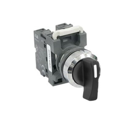 1SFA611204P1016, M2SS5-10B-KC – SELECTOR MODULAR 0-1 DE MANETA LARGA NEGRO DIAM. 22MM 1NC