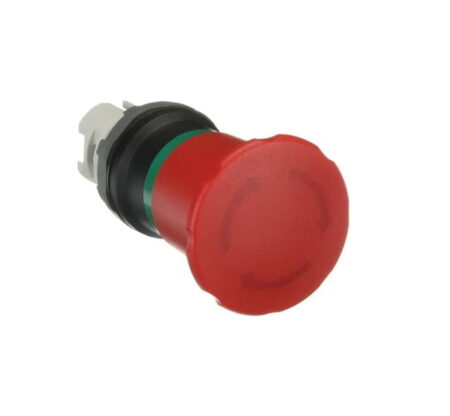 1SFA611523P1011, MPET4-10R-KC – PULSADOR DE EMERGENCIA MODULAR ROJO TIPO HONGO, CABEZAL 40MM, DIAM. 22MM, 1NC, DESBLOQUEO POR GIRO