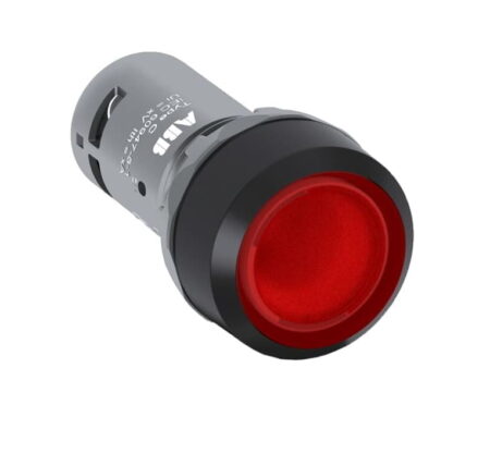 1SFA619100R1141, CP1-11R-01 – PULSADOR LUMINOSO RASANTE PLASTICO ROJO, 1NC, DIAM. 22MM, LED 24VAC/DC