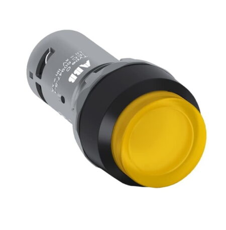 1SFA619100R1313, CP1-13Y-10 – PULSADOR LUMINOSO RASANTE PLASTICO AMARILLO, 1NA, DIAM. 22MM, LED 230VAC