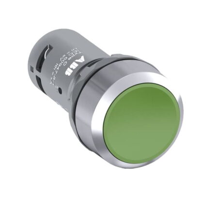 1SFA619100R3012, CP1-30G-10 – PULSADOR COMPACTO RASANTE METALICO VERDE, 1NA, DIAM. 22MM